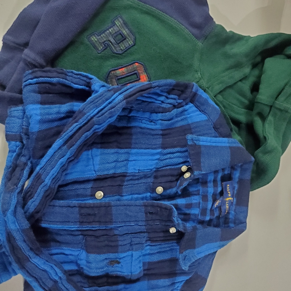Lot of 2 boys Polo Ralph Lauren size 7 shirts
